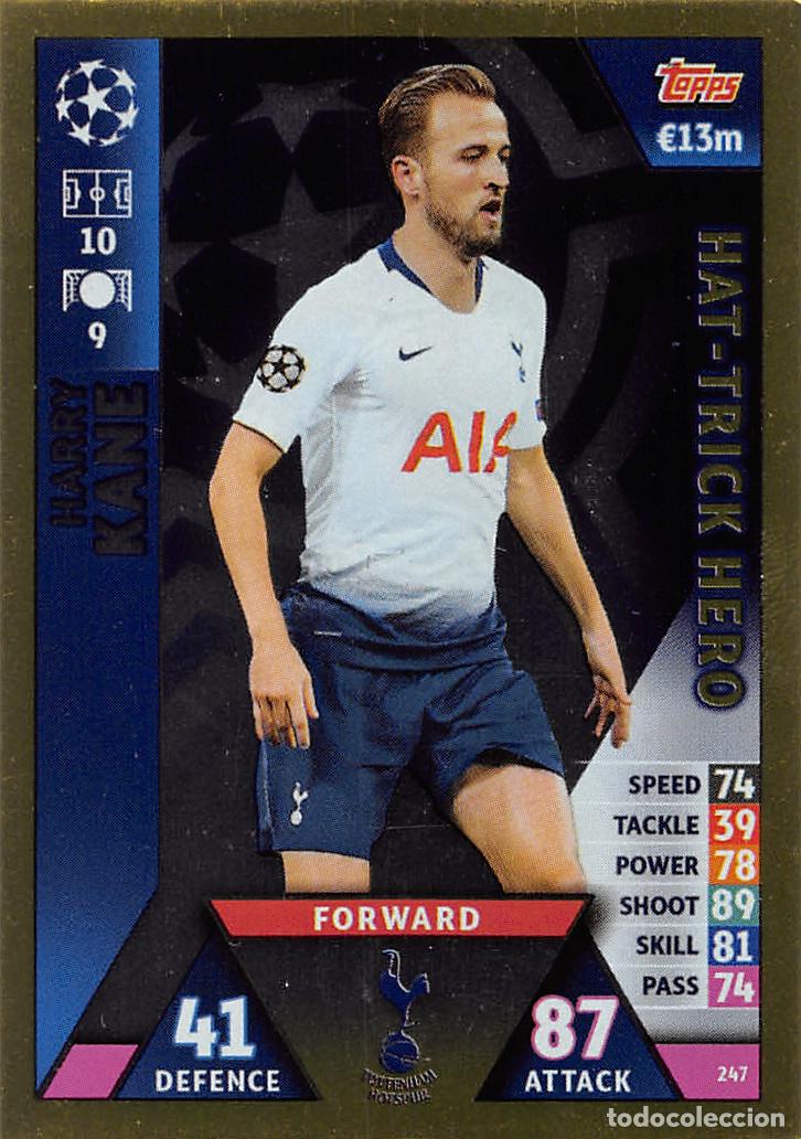 Football Stickers: TOPPS MATCH ATTAX UCL (EDICION INDIA) 18/19 2018/2019 #247 HARRY KANE (TOTTENHAM) HAT-TRICK HERO
