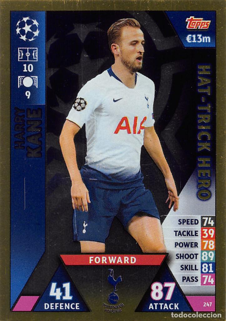 Football Stickers: TOPPS MATCH ATTAX UCL (EDICION INDIA) 18/19 2018/2019 #247 HARRY KANE (TOTTENHAM) HAT-TRICK HERO