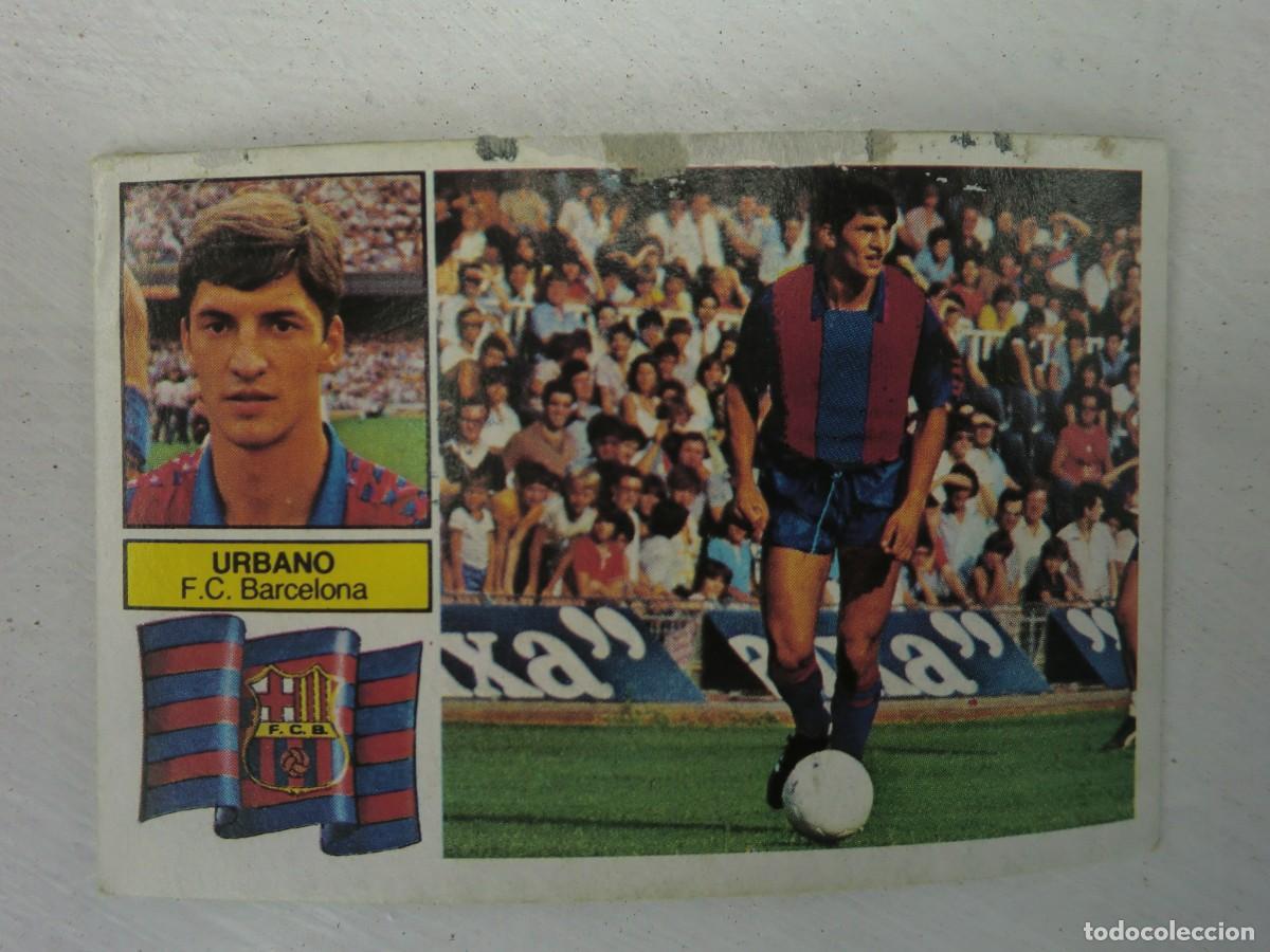 Football Stickers: Cromo de f&uacute;tbol LIGA ESTE 82-83 1982-1983: URBANO (Barcelona), versi&oacute;n triple imagen