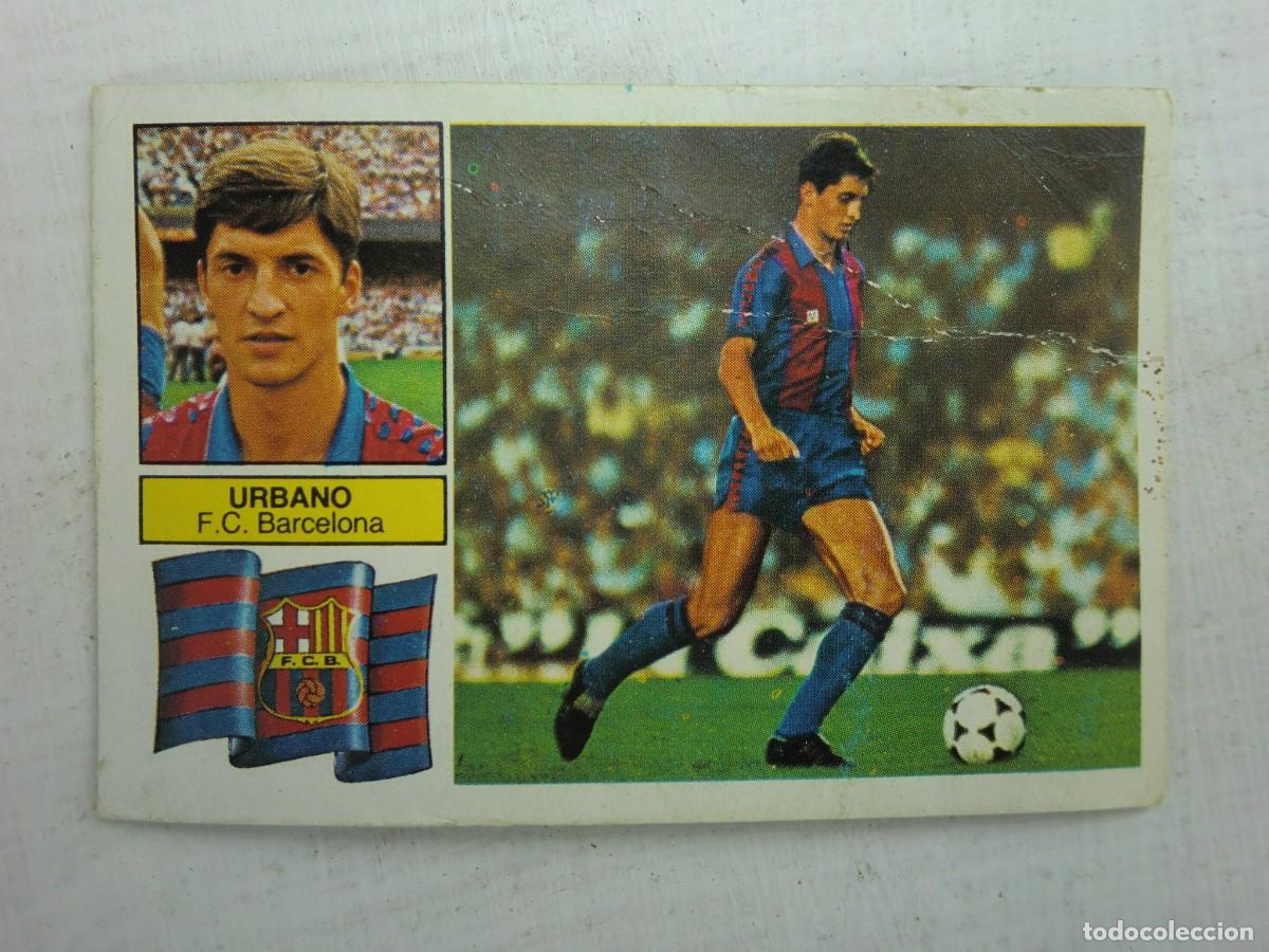 Cromos de f&uacute;tbol: Cromo de f&uacute;tbol LIGA ESTE 82-83 1982-1983: URBANO (Barcelona), versi&oacute;n triple imagen