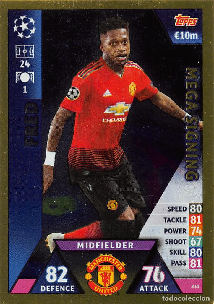 Cromos de f&uacute;tbol: TOPPS MATCH ATTAX UCL (EDICION INDIA) 18/19 2018/2019 #231 FRED (MANCHESTER UNITED) MEGA SIGNING