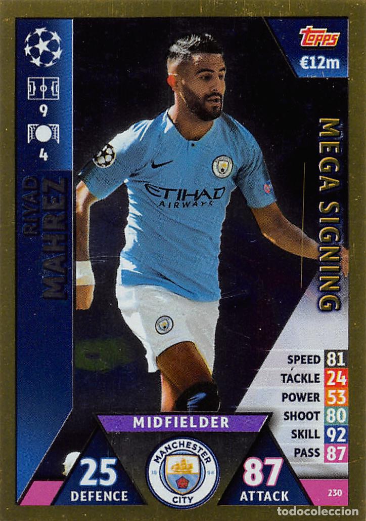 Cromos de f&uacute;tbol: TOPPS MATCH ATTAX UCL (EDICION INDIA) 18/19 2018/2019 #230 MAHREZ (MANCHESTER CITY) MEGA SIGNING