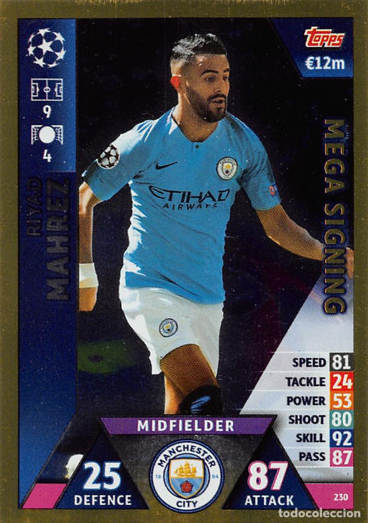 Cromos de f&uacute;tbol: TOPPS MATCH ATTAX UCL (EDICION INDIA) 18/19 2018/2019 #230 MAHREZ (MANCHESTER CITY) MEGA SIGNING