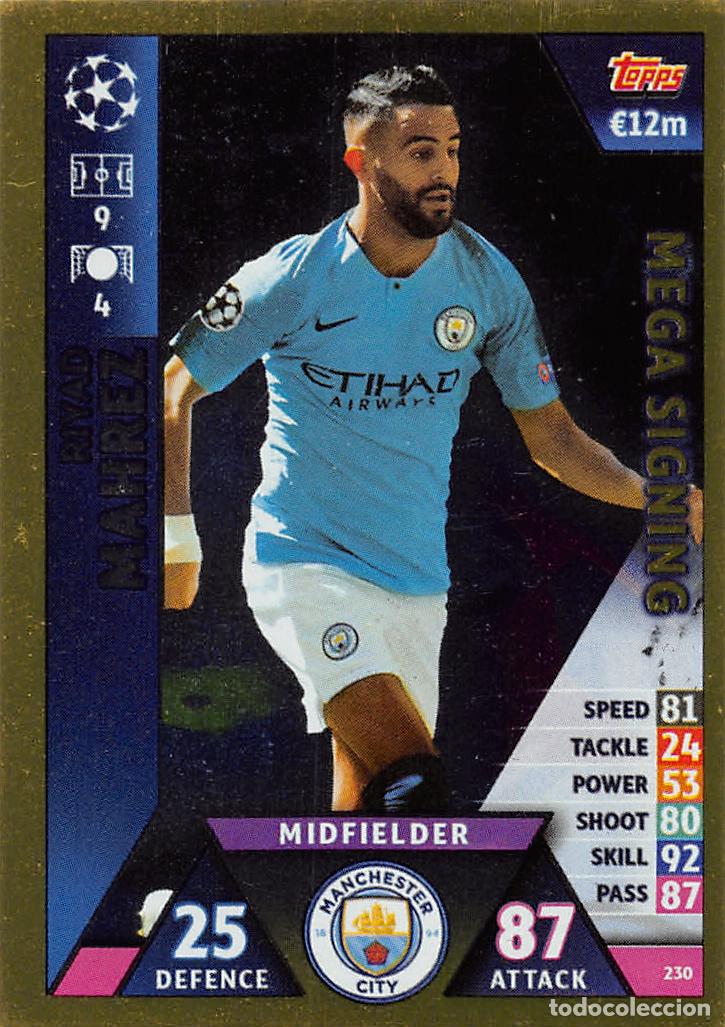 Cromos de f&uacute;tbol: TOPPS MATCH ATTAX UCL (EDICION INDIA) 18/19 2018/2019 #230 MAHREZ (MANCHESTER CITY) MEGA SIGNING