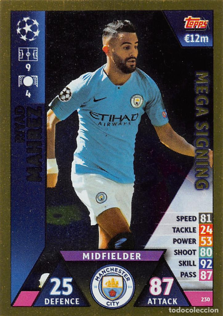 Cromos de f&uacute;tbol: TOPPS MATCH ATTAX UCL (EDICION INDIA) 18/19 2018/2019 #230 MAHREZ (MANCHESTER CITY) MEGA SIGNING