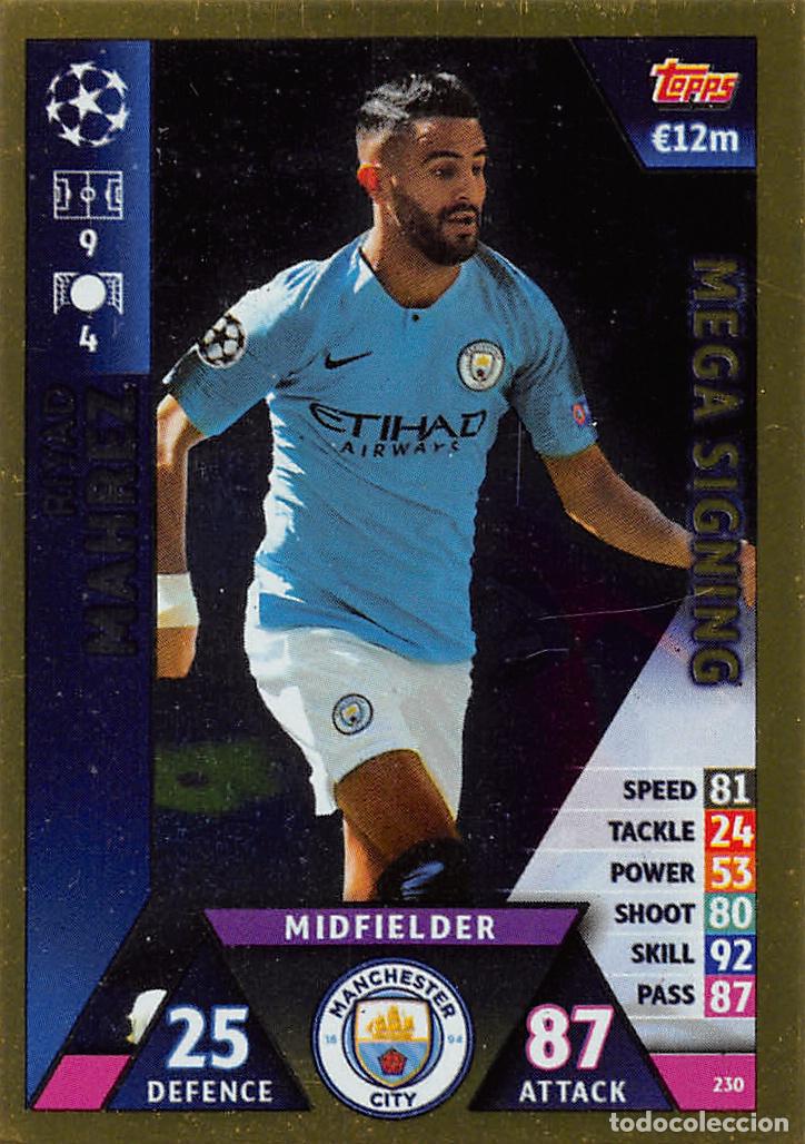 Cromos de f&uacute;tbol: TOPPS MATCH ATTAX UCL (EDICION INDIA) 18/19 2018/2019 #230 MAHREZ (MANCHESTER CITY) MEGA SIGNING