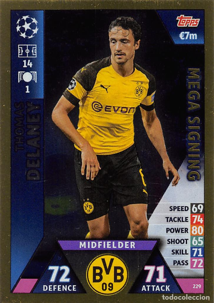 Cromos de f&uacute;tbol: TOPPS MATCH ATTAX UCL (EDICION INDIA) 18/19 2018/2019 #229 DELANEY (BORUSSIA DORTMUND) MEGA SIGNING