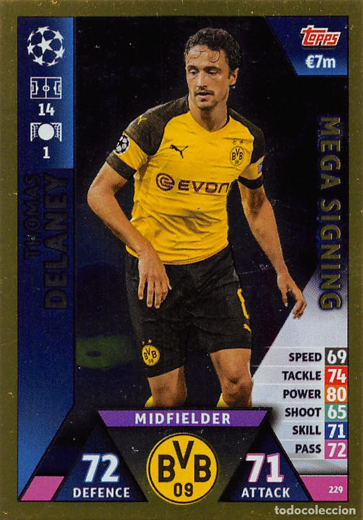Cromos de f&uacute;tbol: TOPPS MATCH ATTAX UCL (EDICION INDIA) 18/19 2018/2019 #229 DELANEY (BORUSSIA DORTMUND) MEGA SIGNING