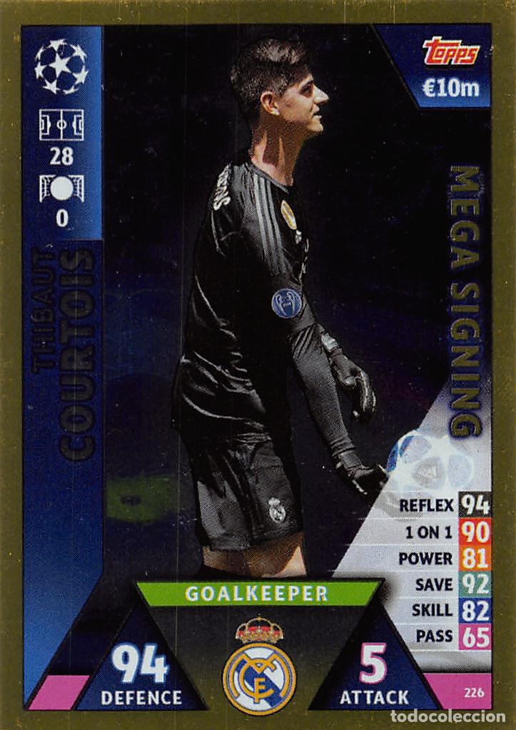 Figurine di Calcio: TOPPS MATCH ATTAX UCL (EDICION INDIA) 18/19 2018/2019 #226 COURTOIS (REAL MADRID) MEGA SIGNING