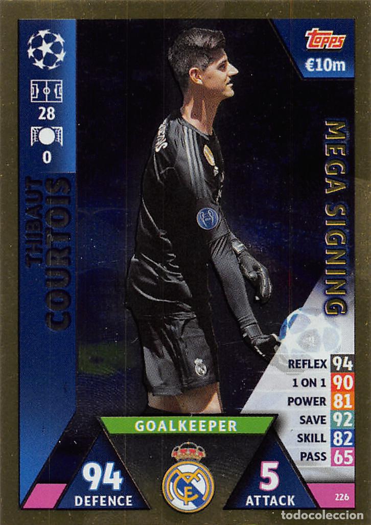 Figurine di Calcio: TOPPS MATCH ATTAX UCL (EDICION INDIA) 18/19 2018/2019 #226 COURTOIS (REAL MADRID) MEGA SIGNING