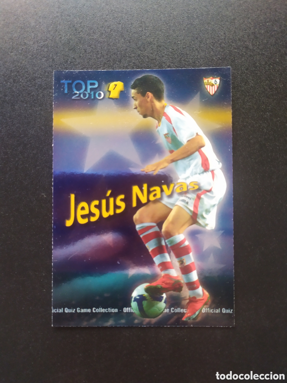 Cromos de f&uacute;tbol: Mundicromo fichas Liga 2009 2010 09 10 Jes&uacute;s Navas top brillo azul n&deg; 597 Sevilla