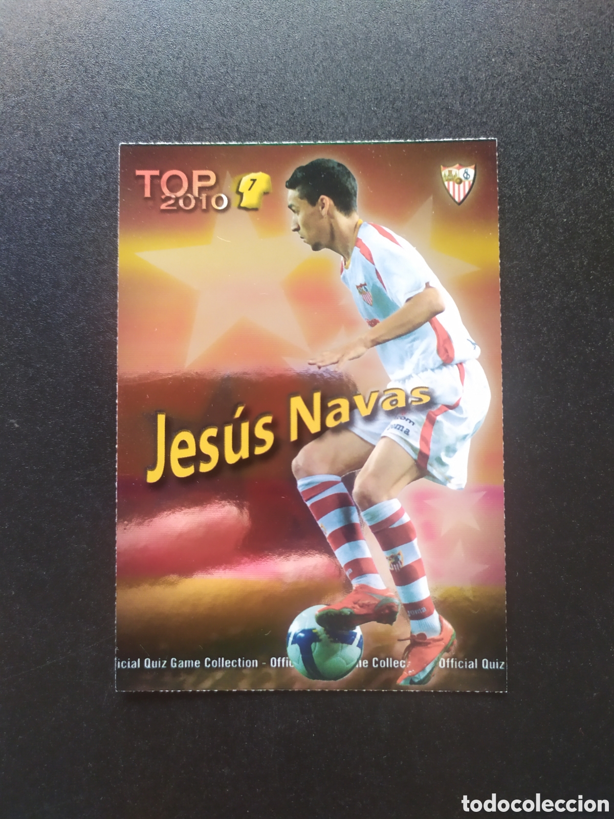 Cromos de f&uacute;tbol: Mundicromo fichas Liga 2009 2010 09 10 Jes&uacute;s Navas top brillo rojo n&deg; 597 Sevilla