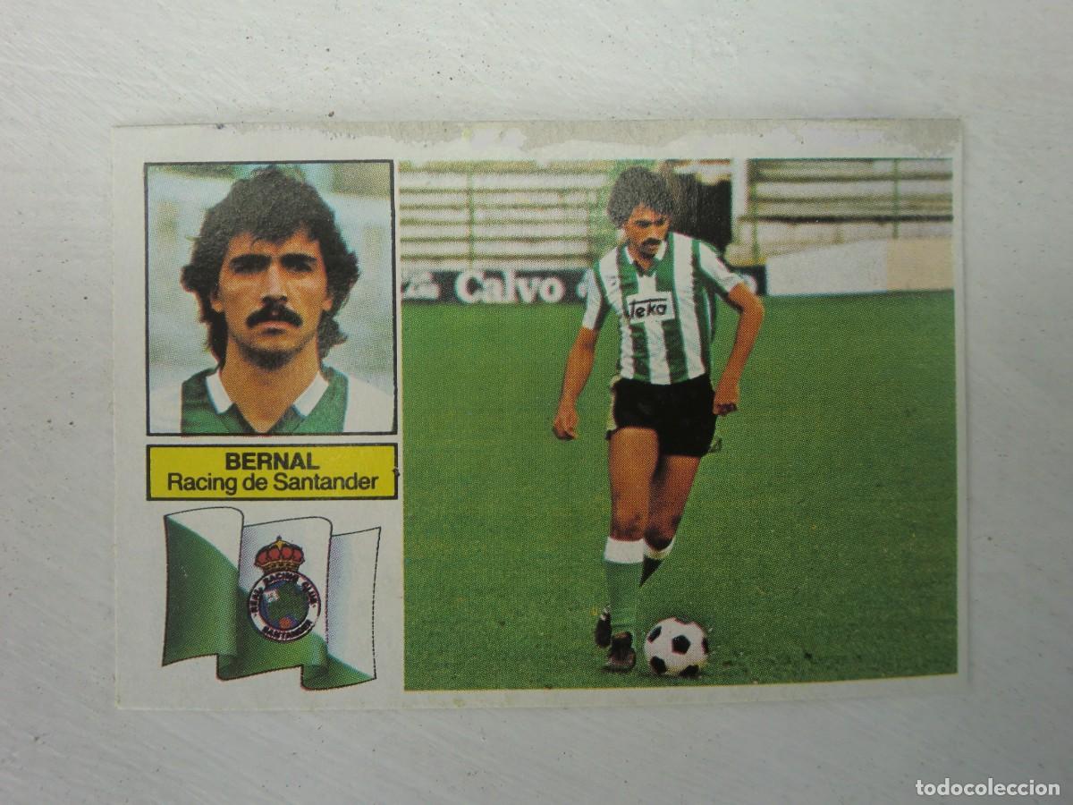 Cromos de f&uacute;tbol: Cromo de f&uacute;tbol LIGA ESTE 82-83 1982-1983: BERNAL (Racing de Santander), versi&oacute;n doble imagen rayas