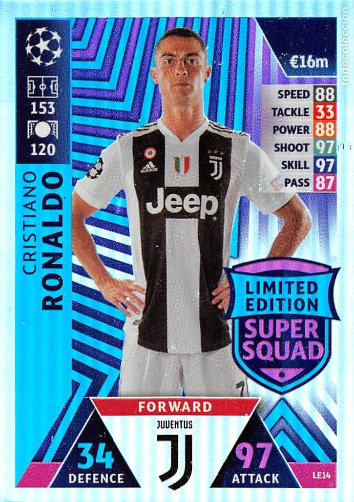 Cartes &agrave; collectionner de Football: TOPPS MATCH ATTAX UCL (EDICION INDIA) 18/19 2018/2019 #LE14 CRISTIANO RONALDO (JUVENTUS) LIMITED EDT