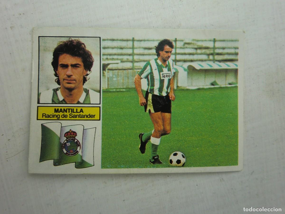 Cartes &agrave; collectionner de Football: Cromo de f&uacute;tbol LIGA ESTE 82-83 1982-1983: MANTILLA (Racing Santander), versi&oacute;n doble imagen rayas