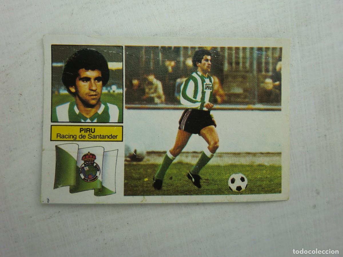 Cartes &agrave; collectionner de Football: Cromo de f&uacute;tbol LIGA ESTE 82-83 1982-1983: PIRU (Racing de Santander), versi&oacute;n doble imagen rayas