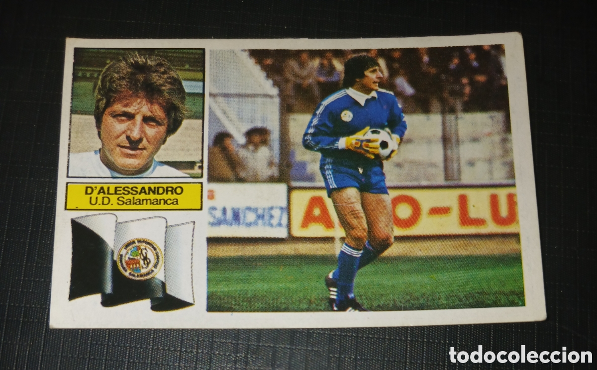 Cromos de f&uacute;tbol: Cromo D'Alessandro U.D. Salamanca Ed. Este Liga 1982 1983 82-83 Sin pegar, nunca pegado