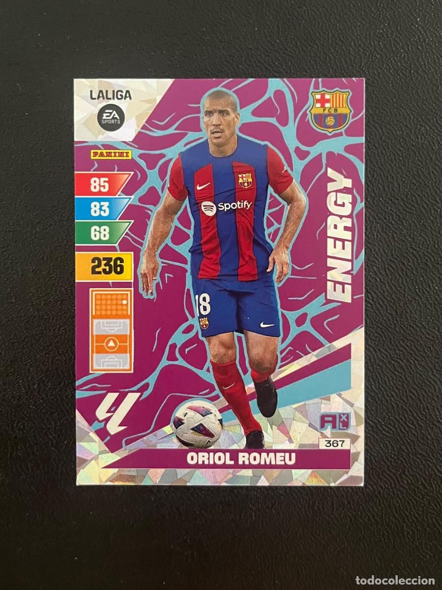 Cromos de f&uacute;tbol: 367 ORIOL ROMEU FC BARCELONA BAR&Ccedil;A ENERGY ADRENALYN 2023 2024 PANINI CROMO LA LIGA 23 24