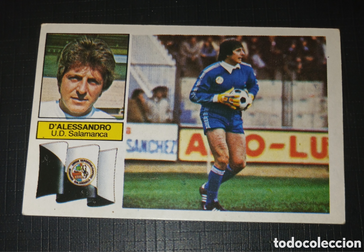 Cromos de f&uacute;tbol: Cromo D'Alessandro U.D. Salamanca Ed. Este Liga 1982 1983 82-83 Sin pegar, nunca pegado