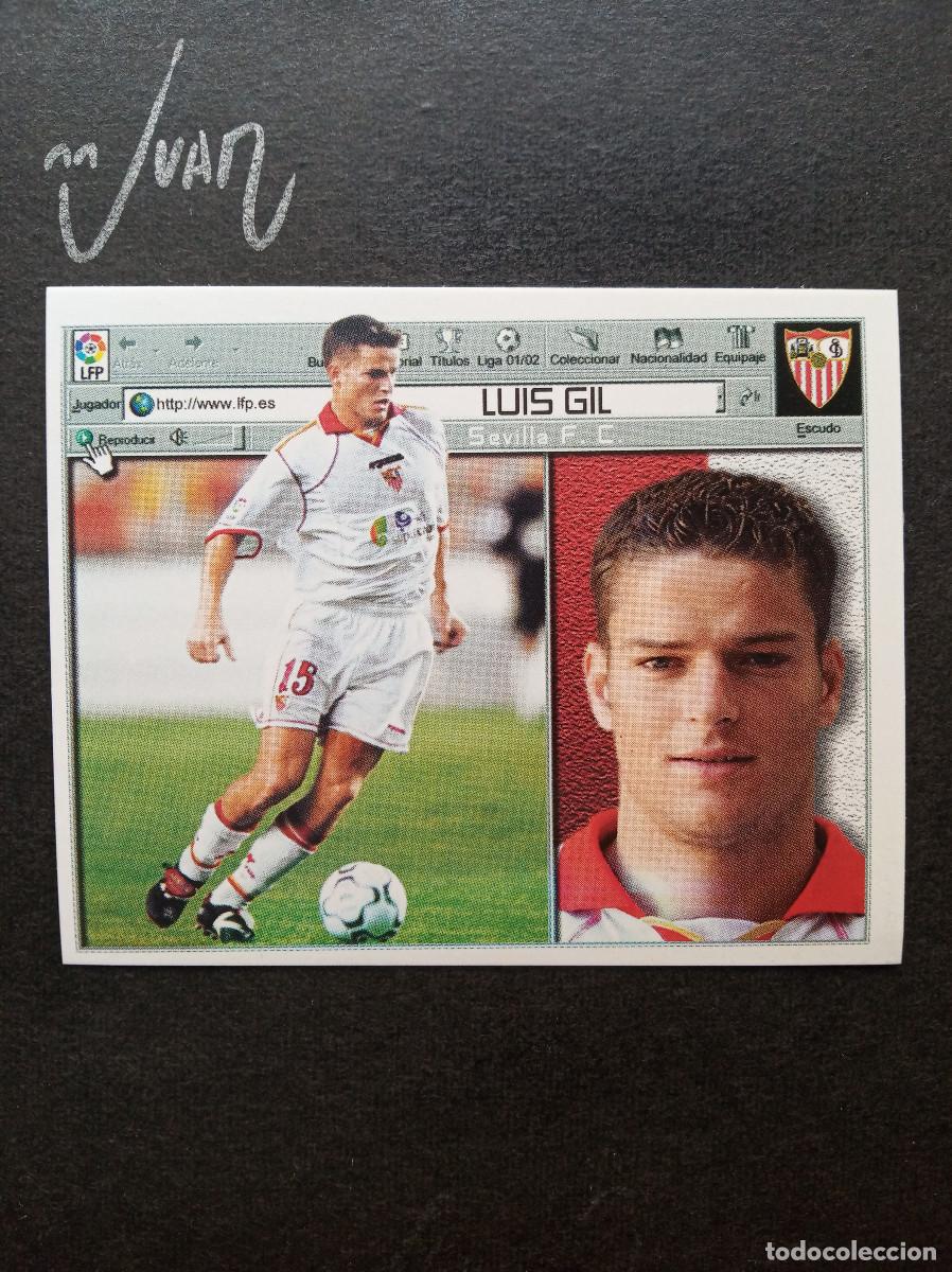 Football Stickers: FICHAJE N&ordm; 27 LUIS GIL SEVILLA FC ⚽ COLECCIONES ESTE &reg; 2001 2002 LIGA 01 02 SIN PEGAR NUNCA NUEVO