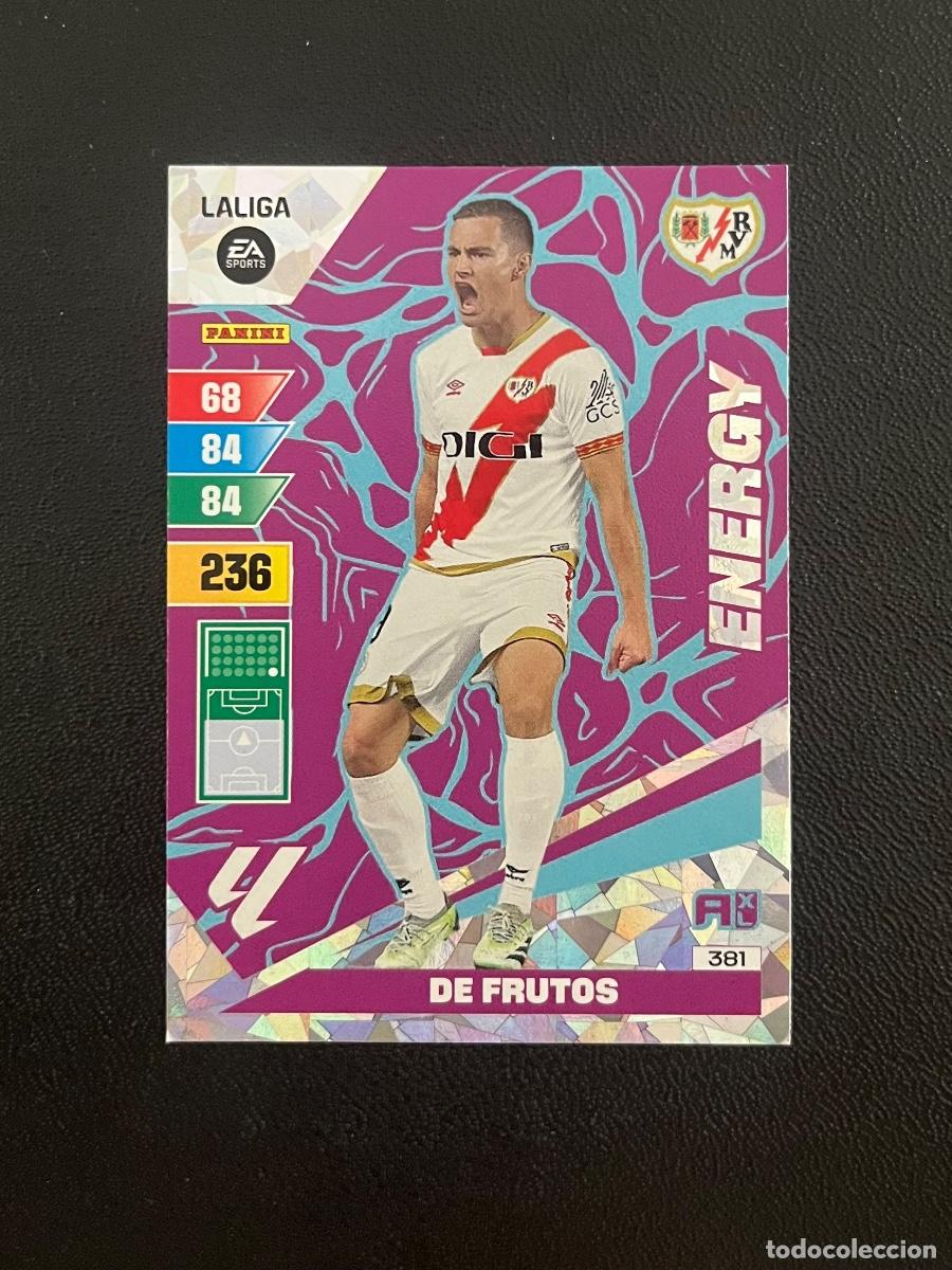 Cromos de f&uacute;tbol: 381 JORGE DE FRUTOS RAYO VALLECANO ENERGY ADRENALYN 2023 2024 PANINI CROMO LA LIGA 23 24