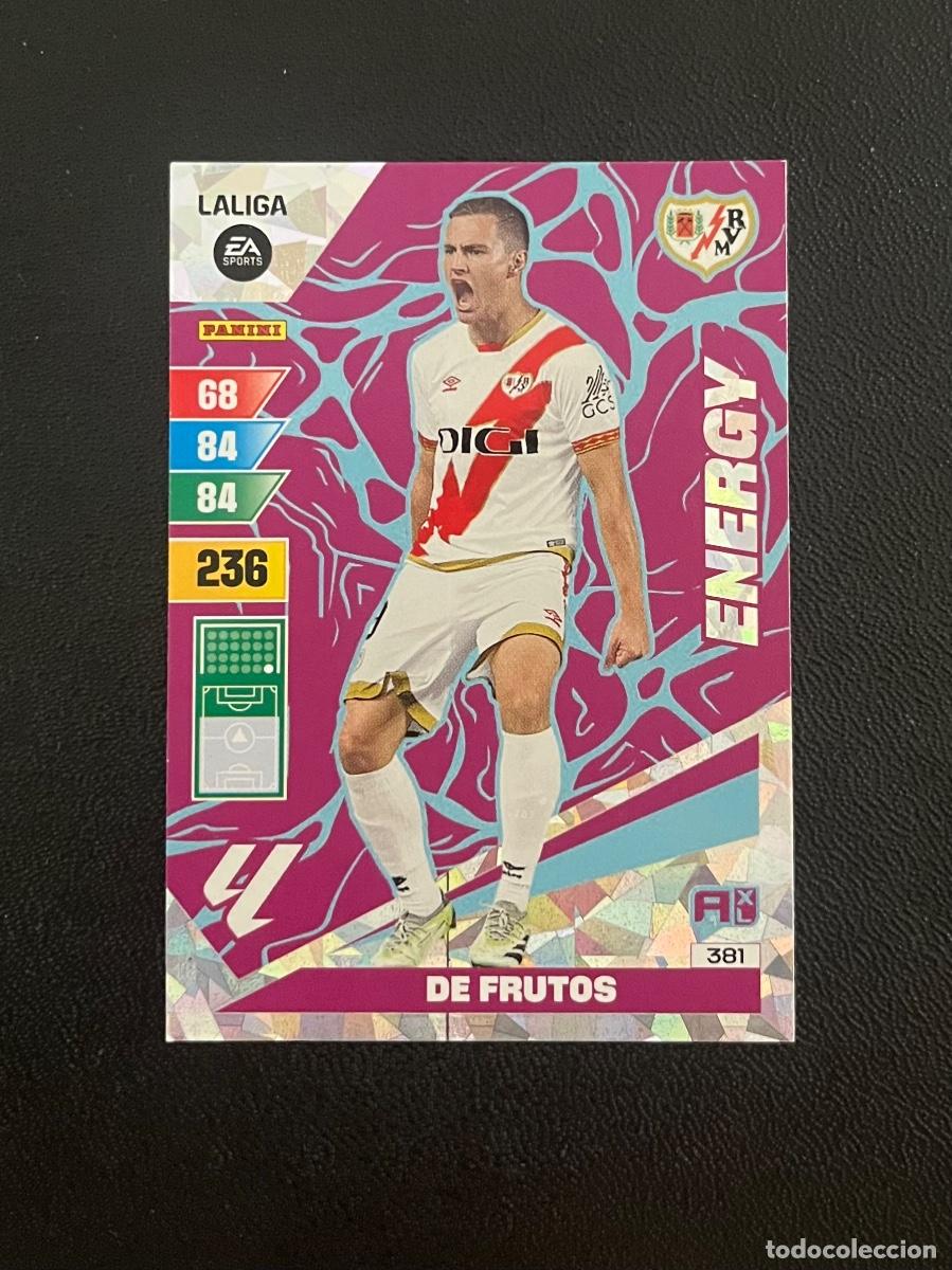 Cromos de f&uacute;tbol: 381 JORGE DE FRUTOS RAYO VALLECANO ENERGY ADRENALYN 2023 2024 PANINI CROMO LA LIGA 23 24