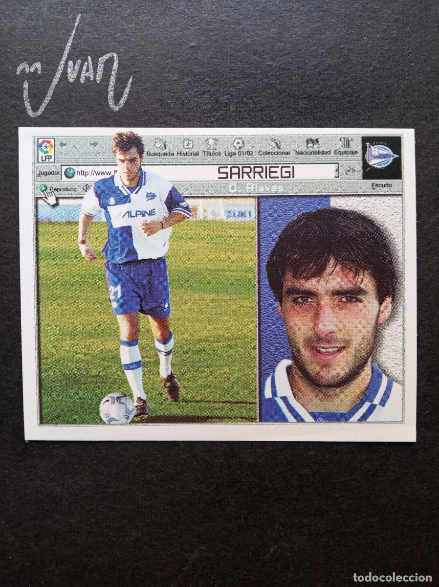 Cromos de f&uacute;tbol: SARRIEGI DEPORTIVO ALAVES ⚽ COLECCIONES ESTE &reg; 2001 2002 LIGA 01 02 SIN PEGAR NUNCA PEGADO NUEVO