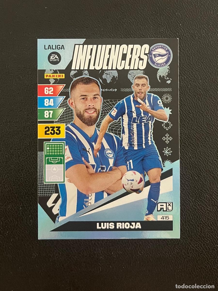 Cromos de f&uacute;tbol: 415 LUIS RIOJA DEPORTIVO ALAV&Eacute;S INFLUENCERS ADRENALYN 2023 2024 PANINI CROMO LA LIGA 23 24