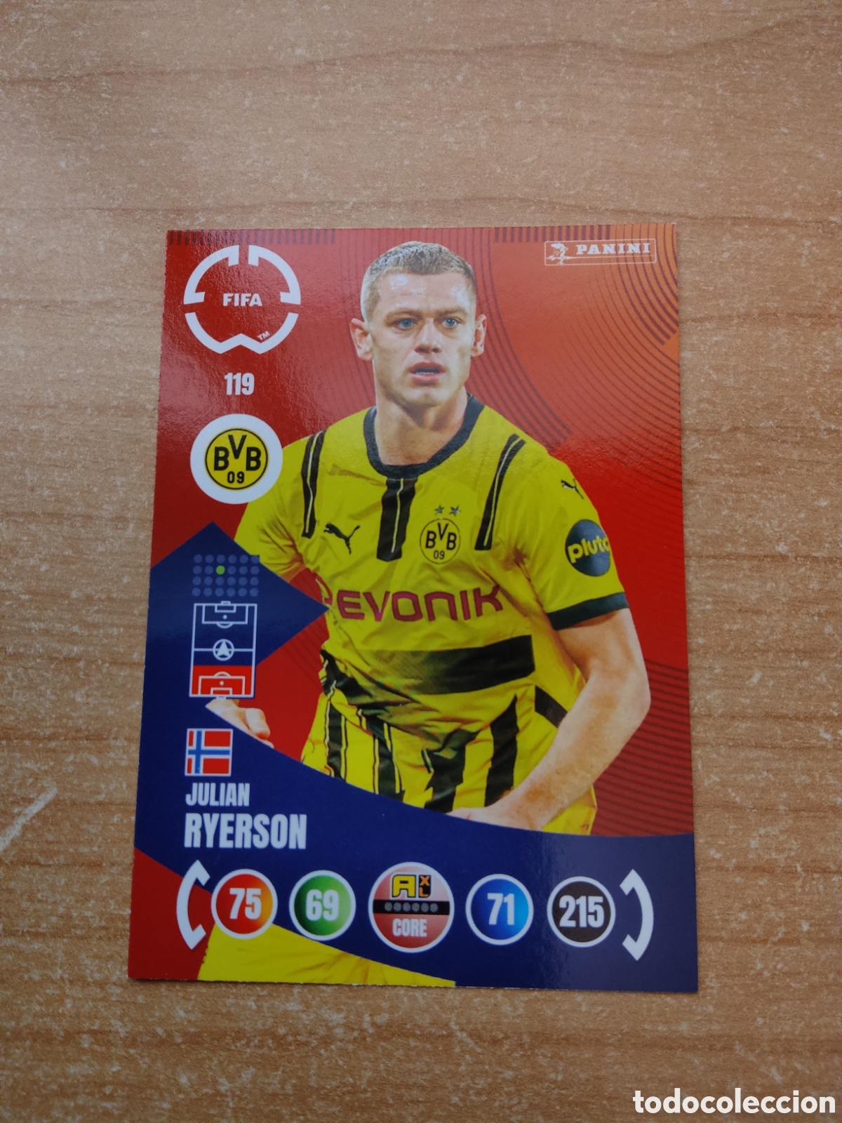 Cartes &agrave; collectionner de Football: 119 JULIAN RYERSON BORUSSIA DORTMUND MUNDIAL DE CLUBES ADRENALYN 2025