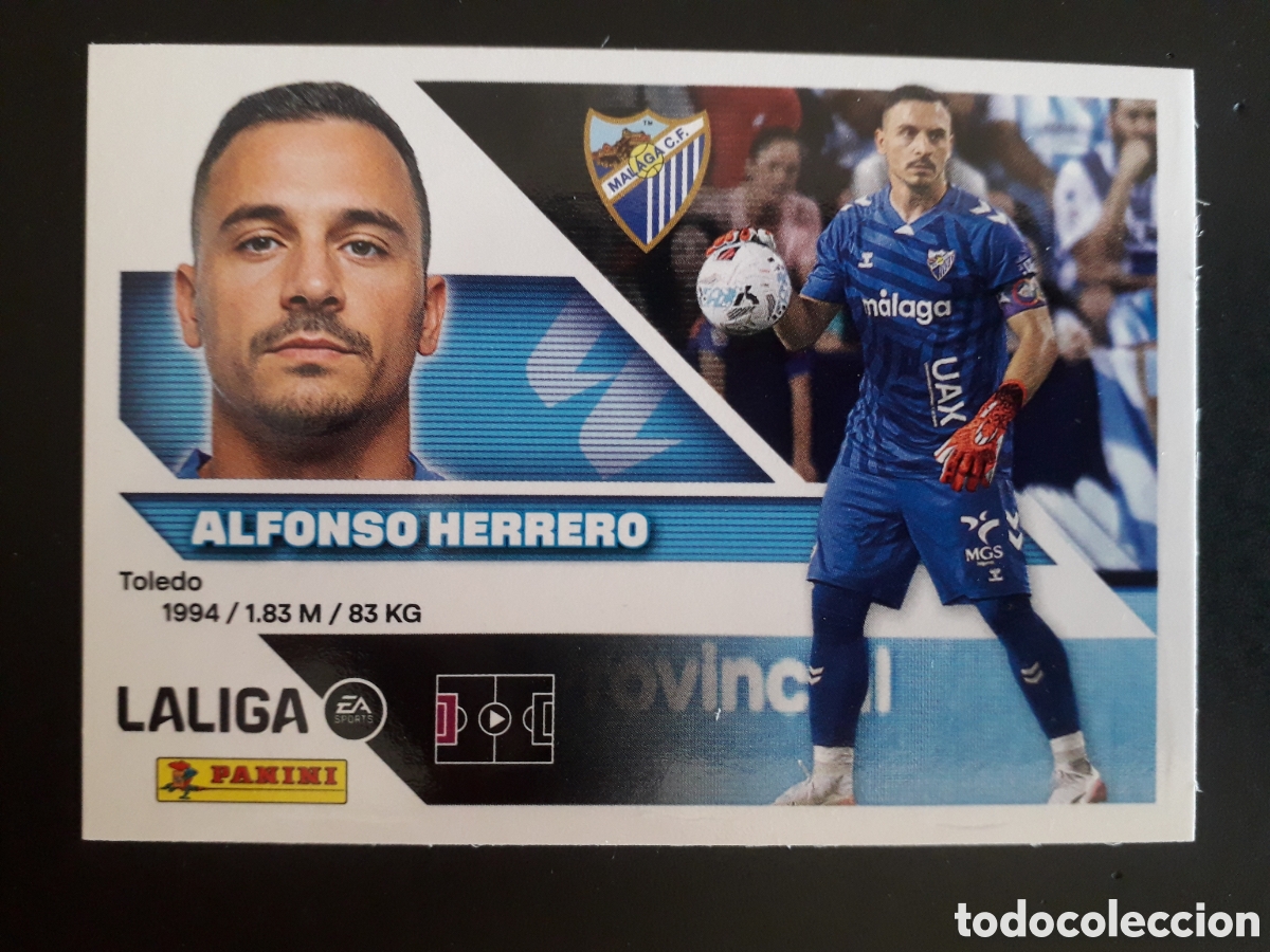 Fu&szlig;ball-Sticker: ALFONSO HERRERO, M&Aacute;LAGA N&deg; 3 ED ESTE 2026 2027 26 27 SIN PEGAR PEDIDO M&Iacute;NIMO 3&euro;.