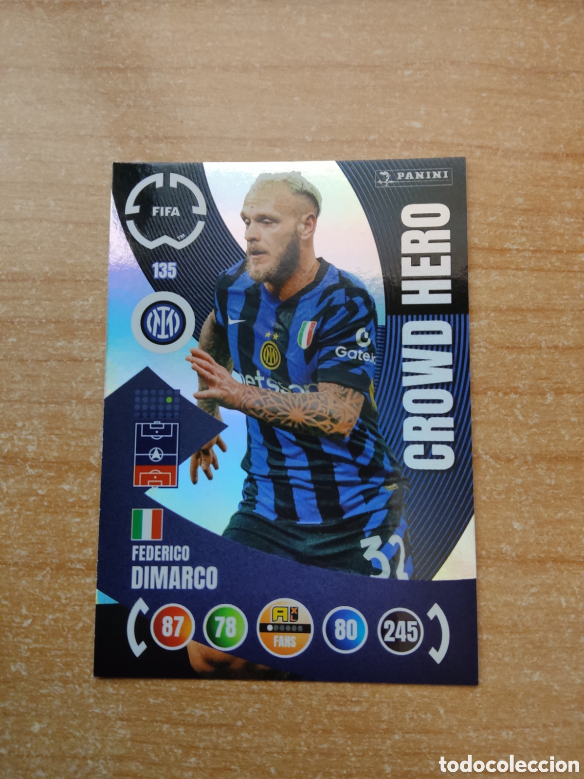 Fu&szlig;ball-Sticker: 135 FEDERICO DI MARCO INTER MILAN CROWD HERO MUNDIAL DE CLUBES ADRENALYN 2025
