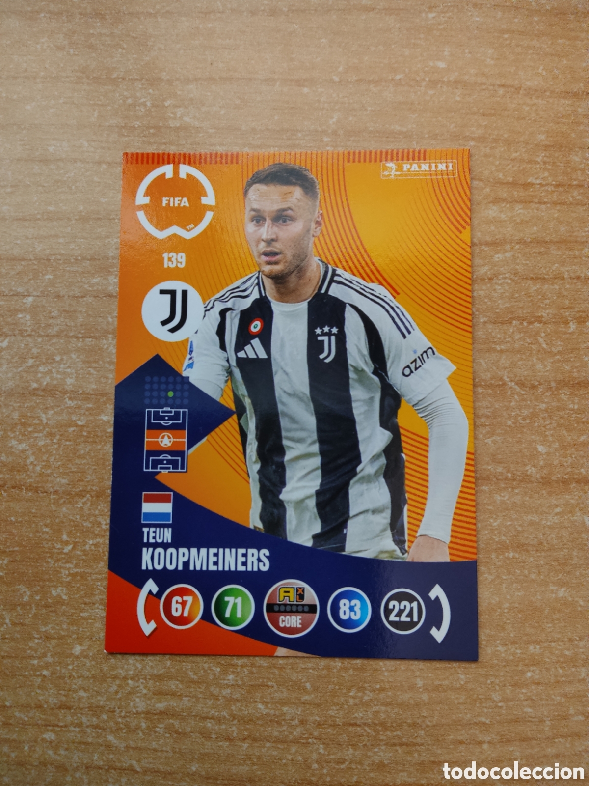 Fu&szlig;ball-Sticker: 139 TEUN KOOPMEINERS JUVENTUS MUNDIAL DE CLUBES ADRENALYN 2025