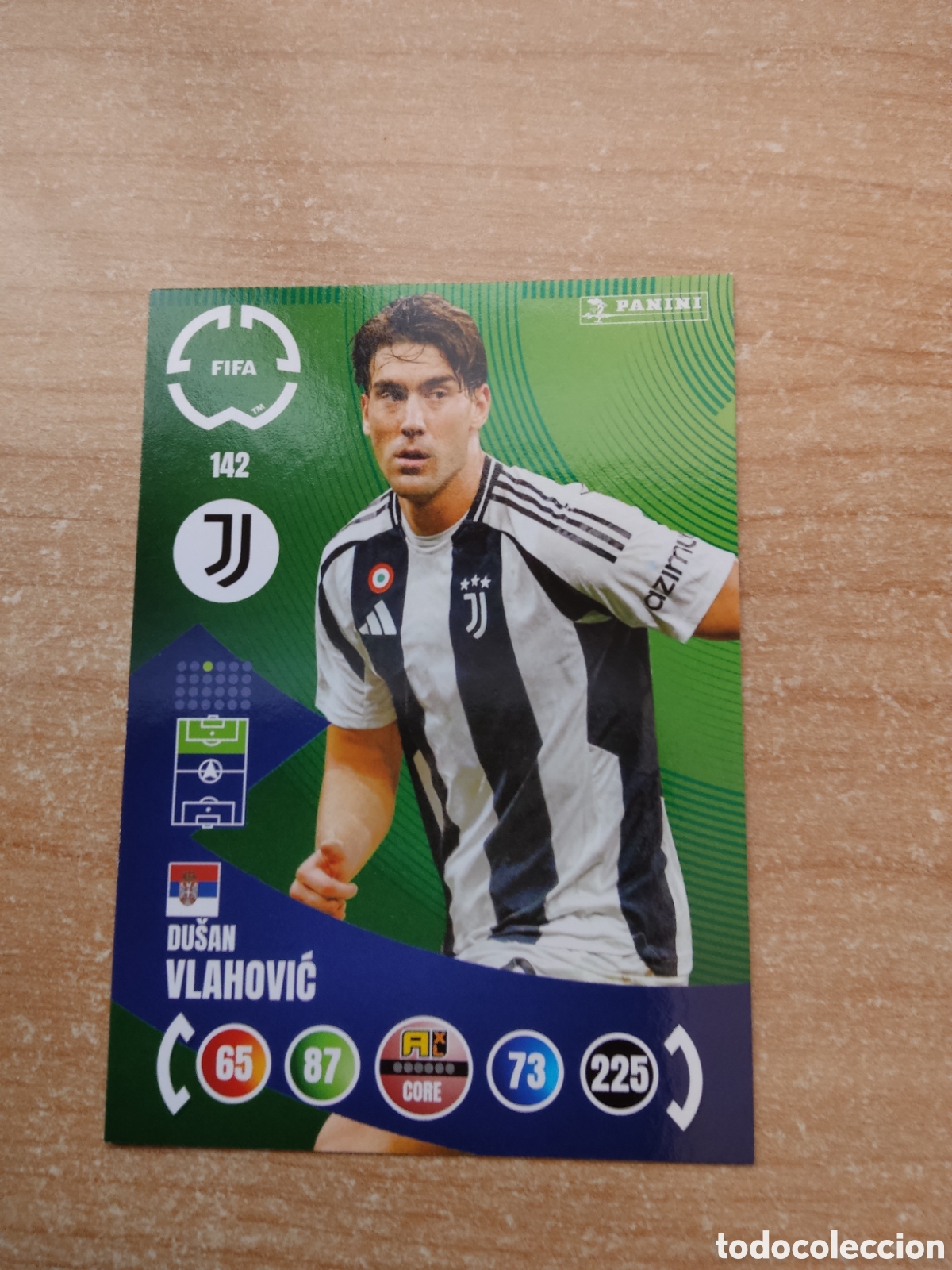 Fu&szlig;ball-Sticker: 142 DUSAN VLAHOVIC JUVENTUS MUNDIAL DE CLUBES ADRENALYN 2025