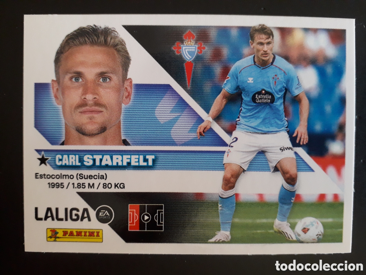 Cromos de f&uacute;tbol: STARFELT CELTA DE VIGO N&deg; 8 ED ESTE 2026 2027 26 27 SIN PEGAR PEDIDO M&Iacute;NIMO 3&euro;.