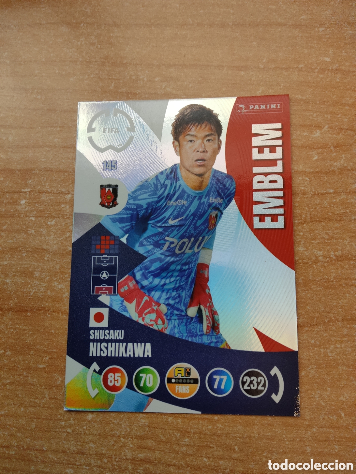 Cromos de f&uacute;tbol: 145 SHUSAKU NISHIKAWA URAWA RED DIAMONS EMBLEM MUNDIAL DE CLUBES ADRENALYN 2025