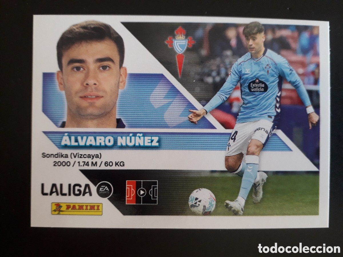 Cromos de f&uacute;tbol: &Aacute;LVARO N&Uacute;&Ntilde;EZ CELTA DE VIGO N&deg; 5 ED ESTE 2026 2027 26 27 SIN PEGAR PEDIDO M&Iacute;NIMO 3&euro;