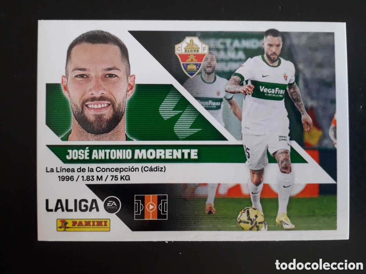 Cromos de f&uacute;tbol: MORENTE ELCHE N&deg; 16 ED ESTE 2026 2027 26 27 SIN PEGAR PEDIDO M&Iacute;NIMO 3&euro;.