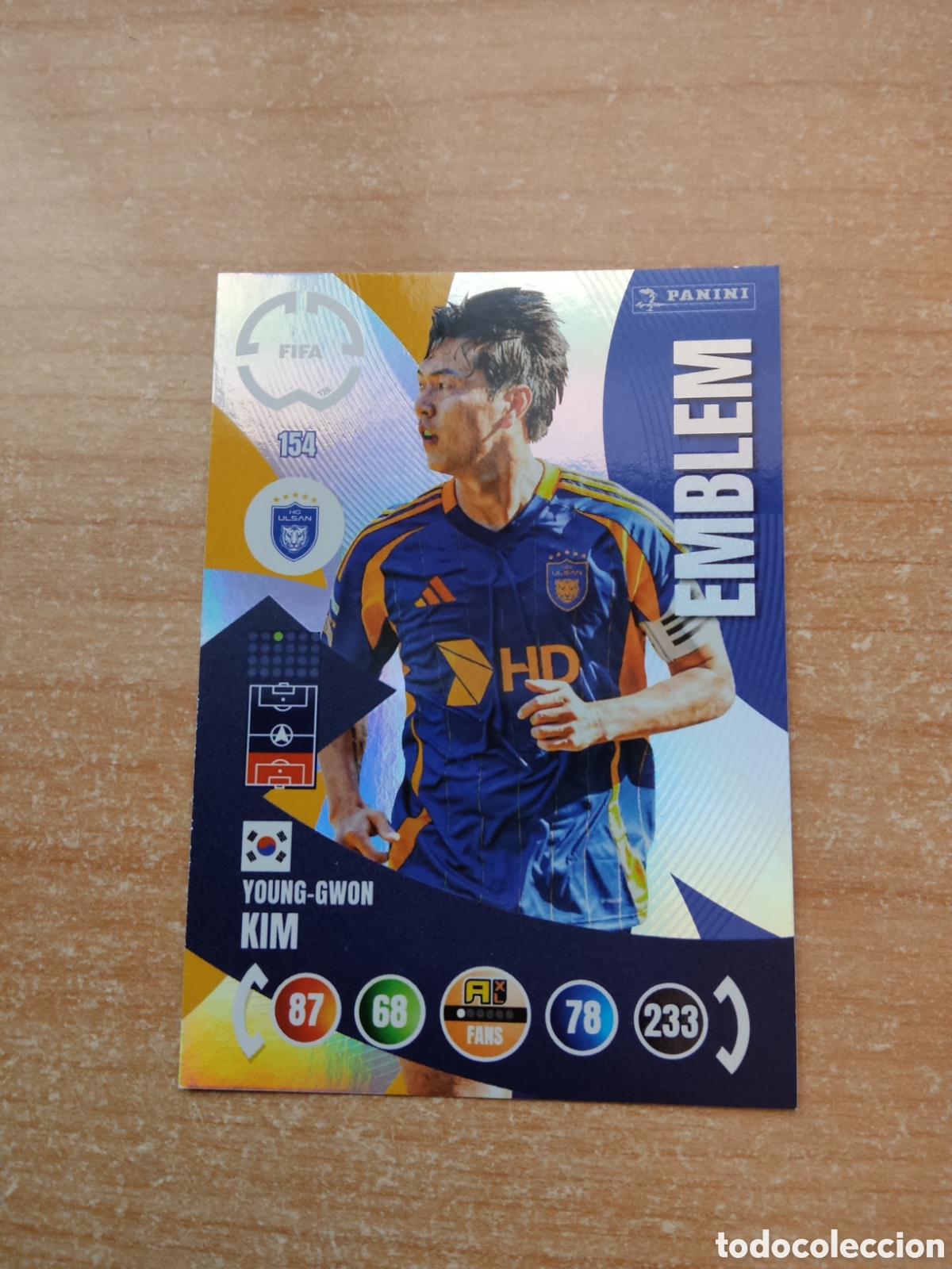 Cromos de f&uacute;tbol: 154 YOUNG GWON KIM ULSAN HD EMBLEM MUNDIAL DE CLUBES ADRENALYN 2025