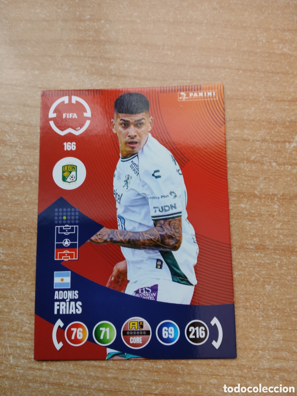Cartes &agrave; collectionner de Football: 166 ADONIS FRIAS CLUB LEON MUNDIAL DE CLUBES ADRENALYN 2025