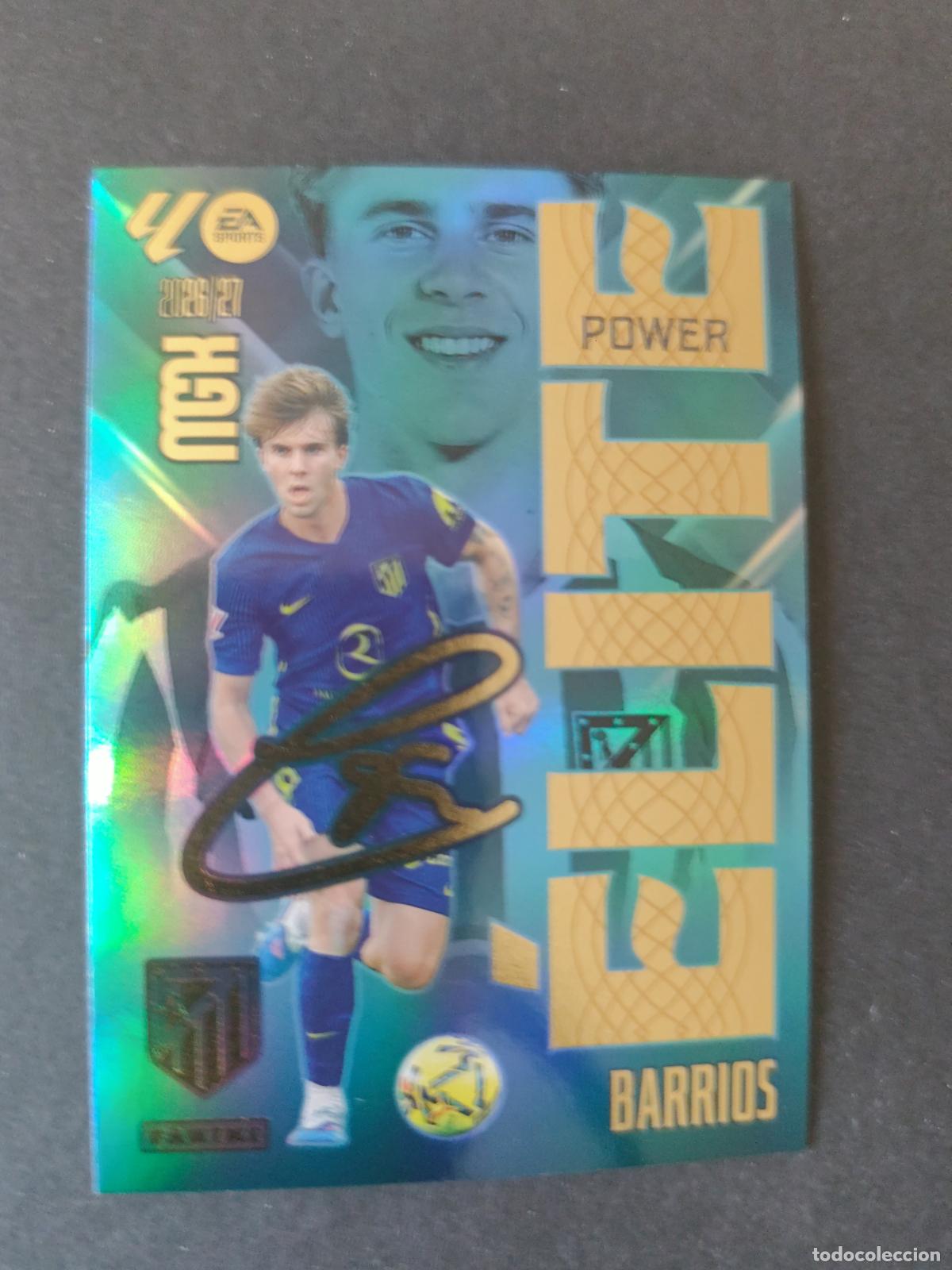 Football Stickers: P1 1P BARRIOS ATL&Eacute;TICO MADRID &Eacute;LITE POWER FIRMA MEGACRACKS 2026 2027 26 27
