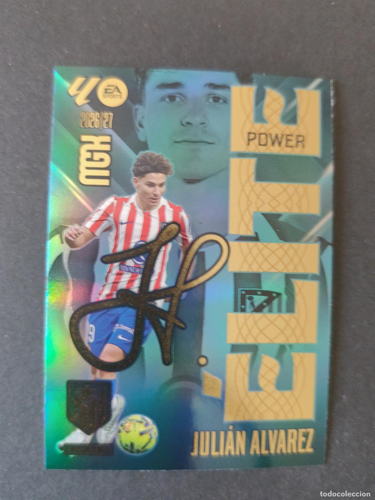 Figurine di Calcio: P8 8P JULI&Aacute;N ALVAREZ ATL&Eacute;TICO MADRID &Eacute;LITE POWER FIRMA MEGACRACKS 2026 2027 26 27