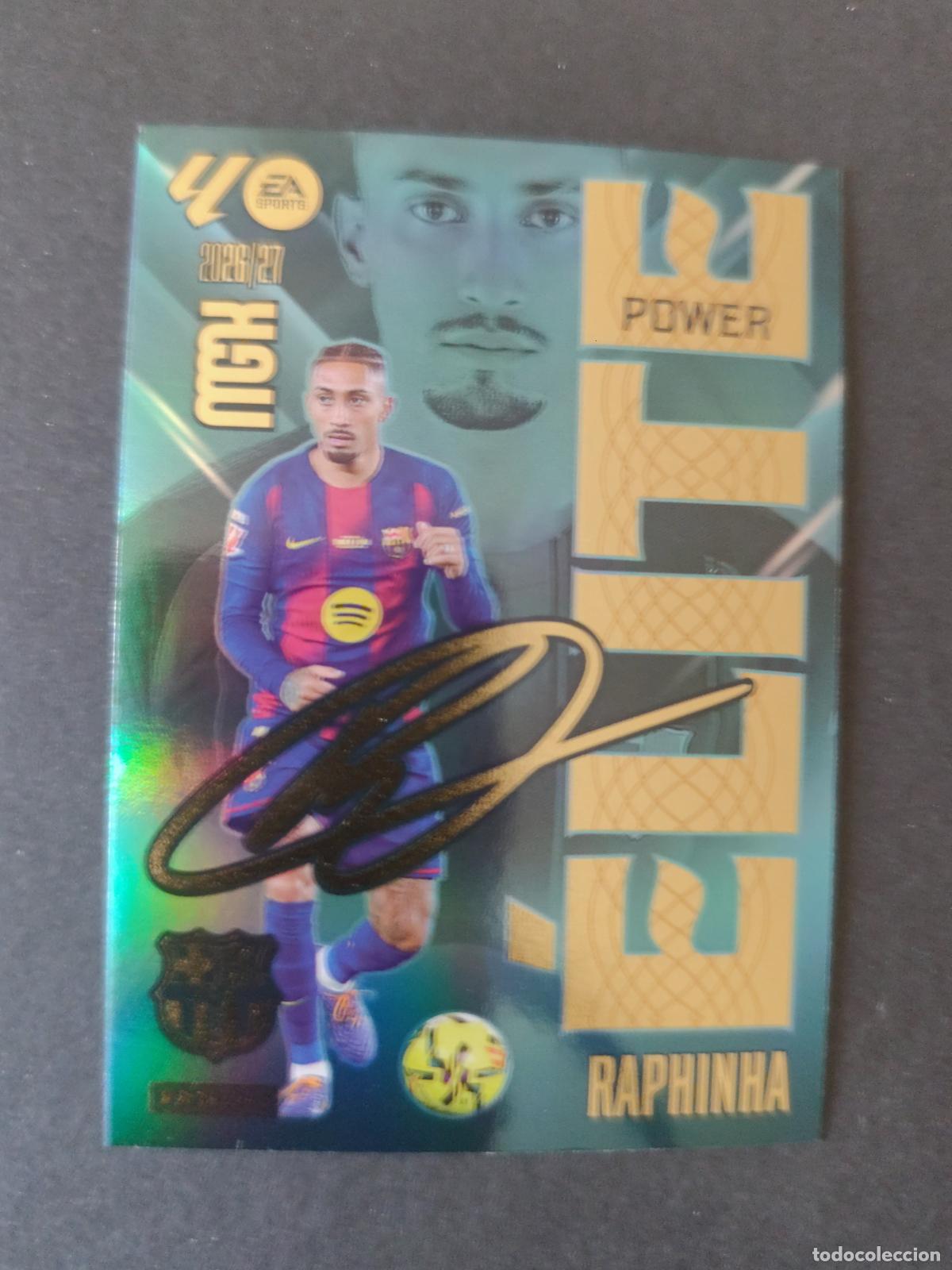Figurine di Calcio: P16 16P RAPHINHA BARCELONA &Eacute;LITE POWER FIRMA MEGACRACKS 2026 2027 26 27