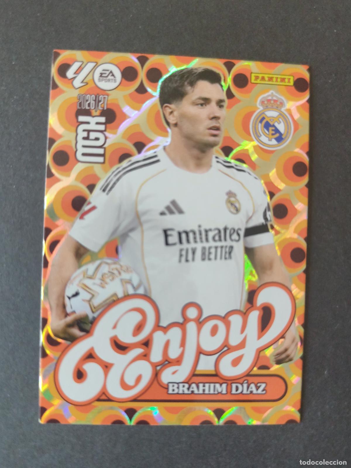 Fu&szlig;ball-Sticker: 380 BRAHIM D&Iacute;AZ REAL MADRID ENJOY MEGACRACKS 2026 2027 26 27