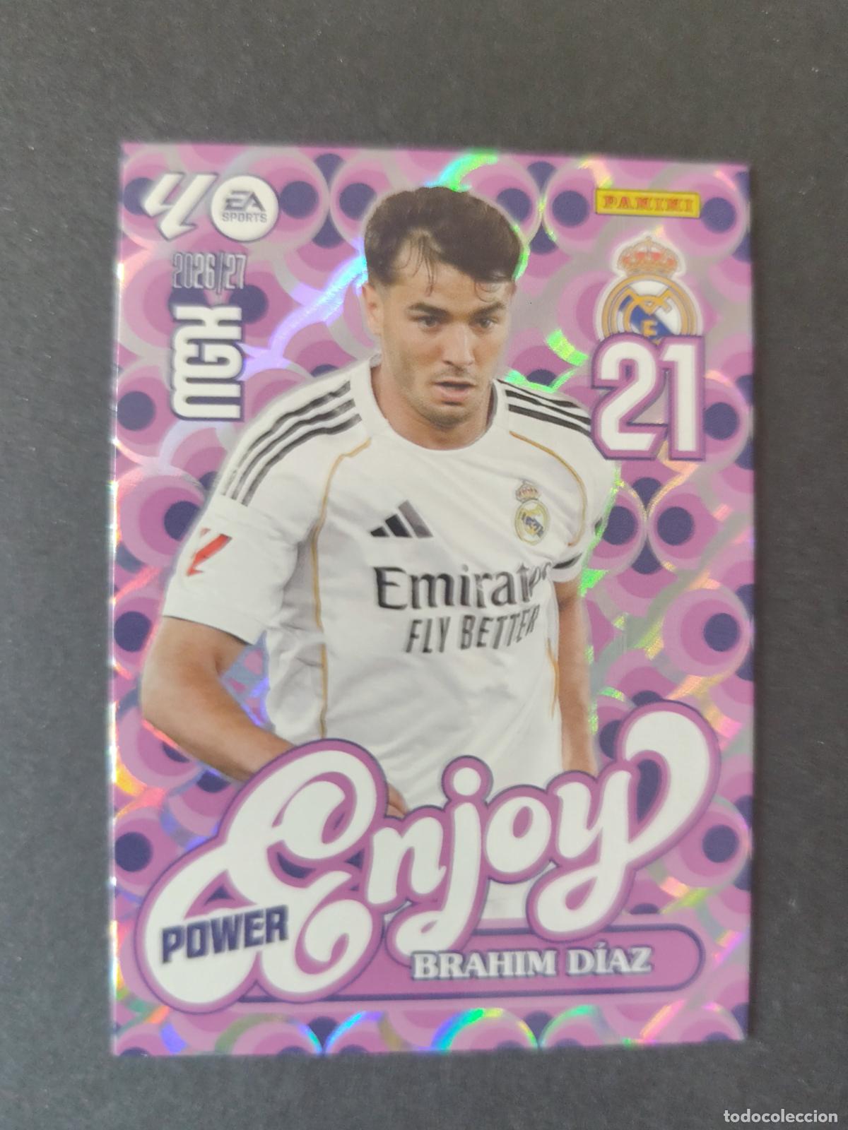 Figurine di Calcio: P380 380P BRAHIM D&Iacute;AZ REAL MADRID ENJOY POWER PARALELA MEGACRACKS 2026 2027 26 27