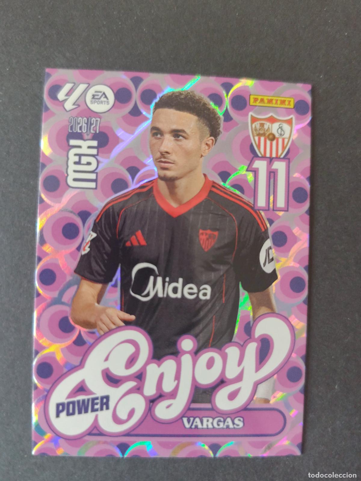 Figurine di Calcio: P387 387P VARGAS SEVILLA ENJOY POWER PARALELA MEGACRACKS 2026 2027 26 27