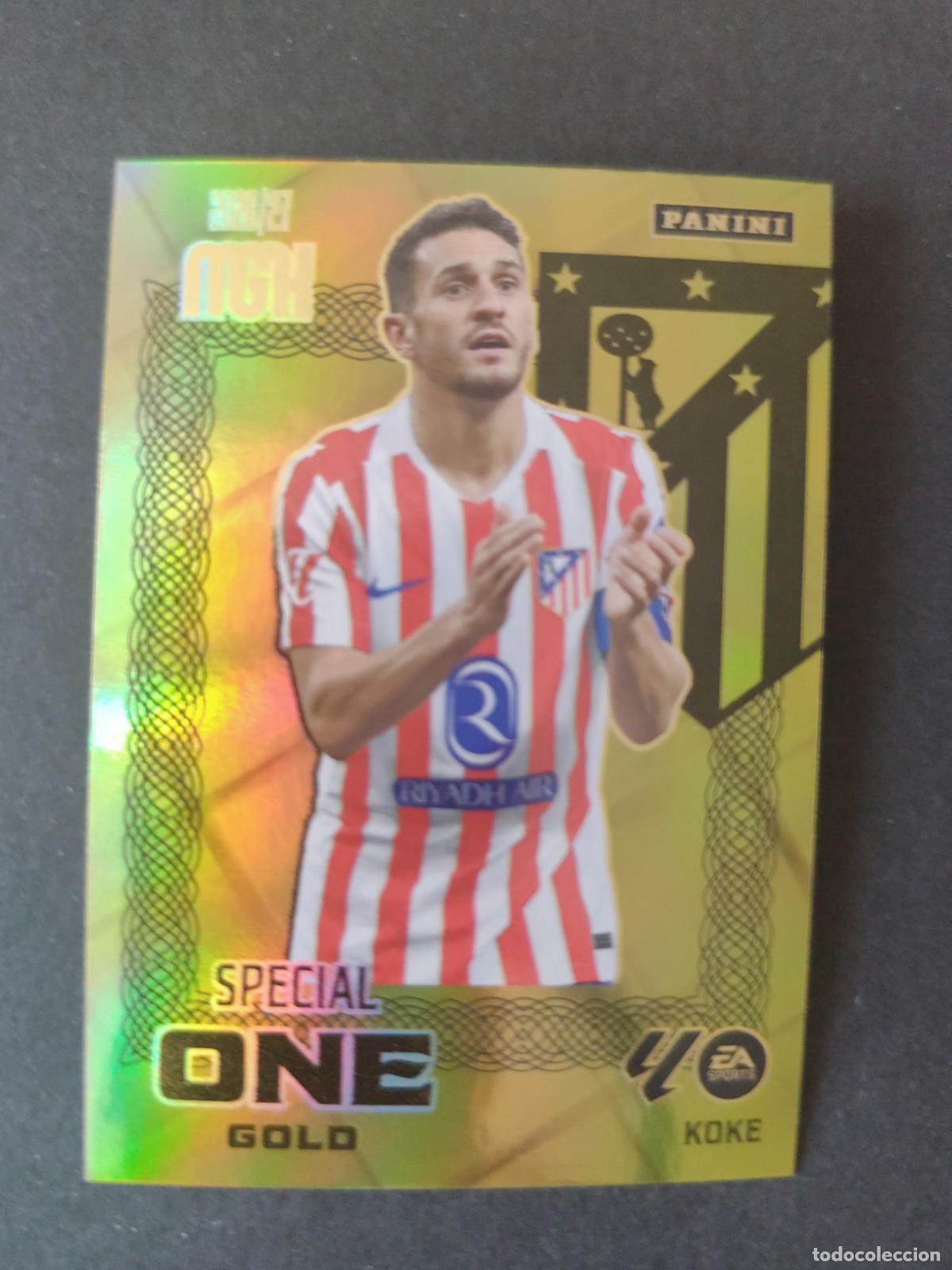 Cromos de Futebol: KOKE ATL&Eacute;TICO MADRID SPECIAL GOLD ONE MEGACRACKS 2026 2027 26 27