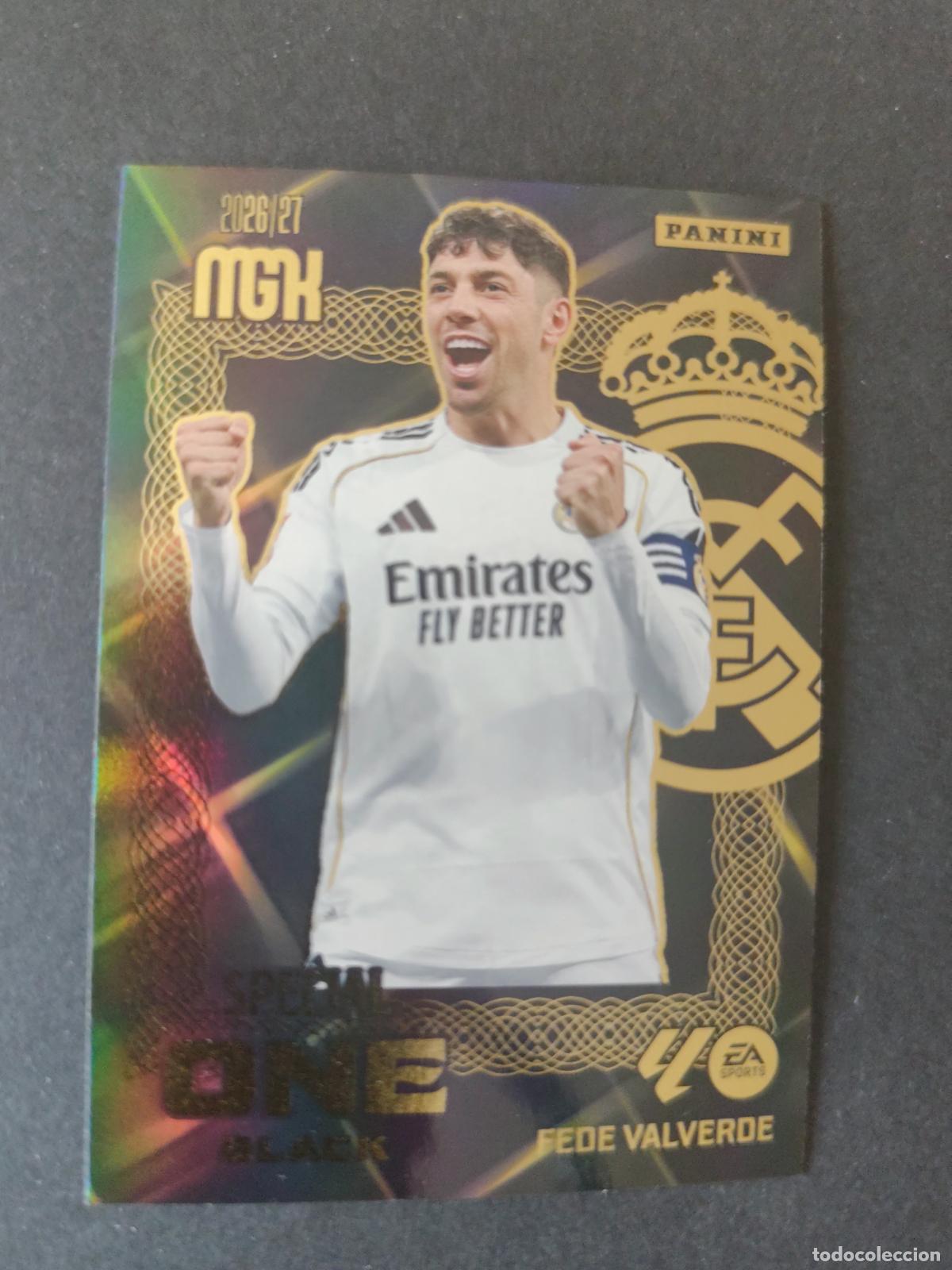 Cromos de Futebol: FEDE VALVERDE REAL MADRID SPECIAL BLACK ONE MEGACRACKS 2026 2027 26 27