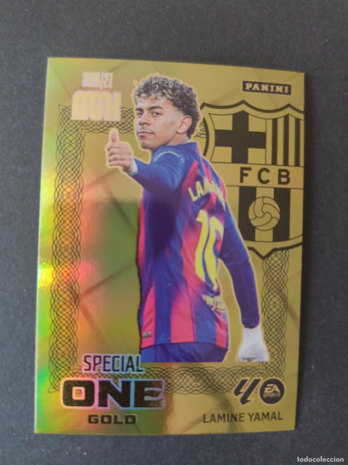 Cromos de Futebol: LAMINE YAMAL BARCELONA SPECIAL GOLD ONE MEGACRACKS 2026 2027 26 27