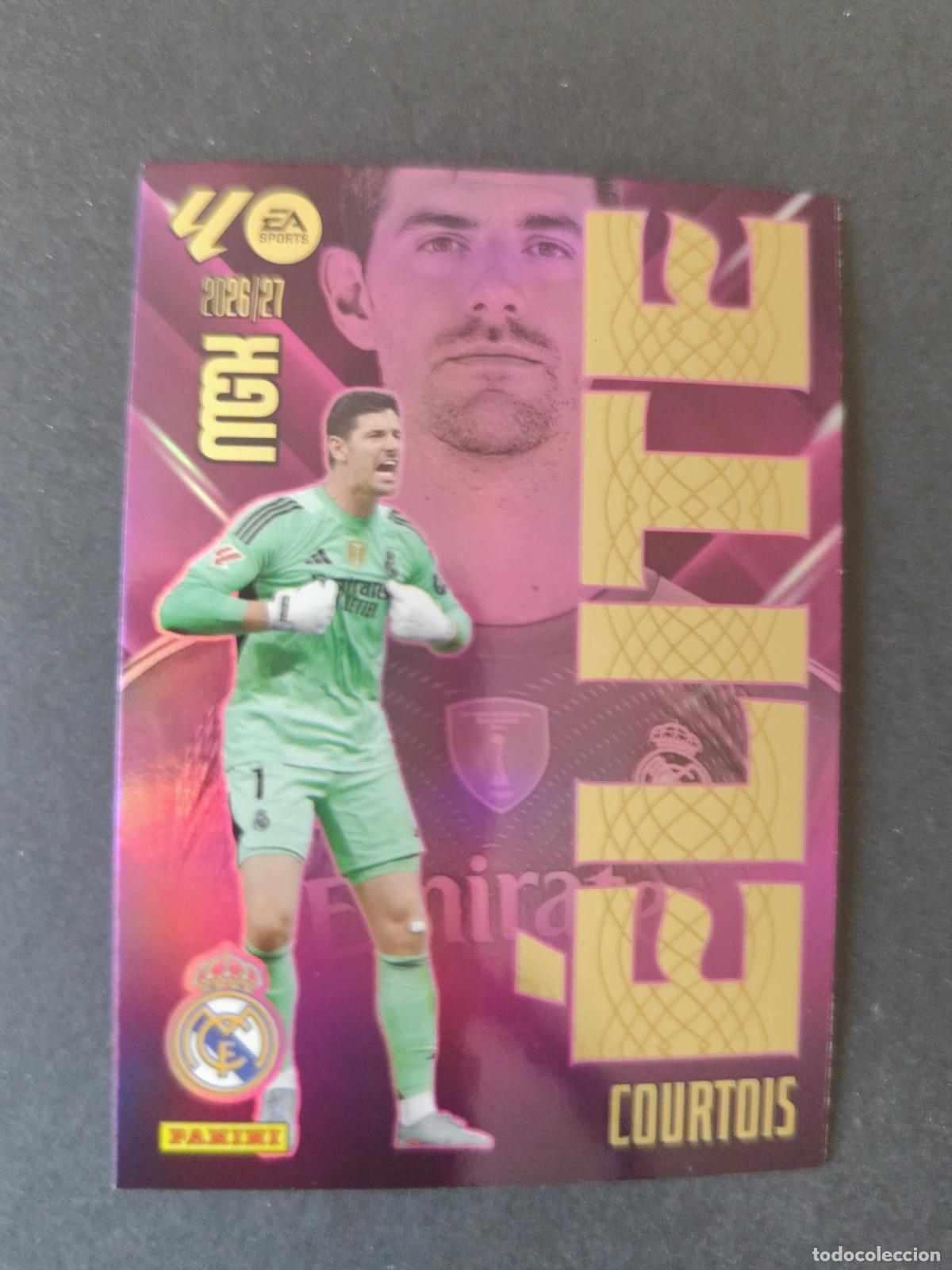 Cromos de Futebol: 4 COURTOIS REAL MADRID &Eacute;LITE MEGACRACKS 2026 2027 26 27
