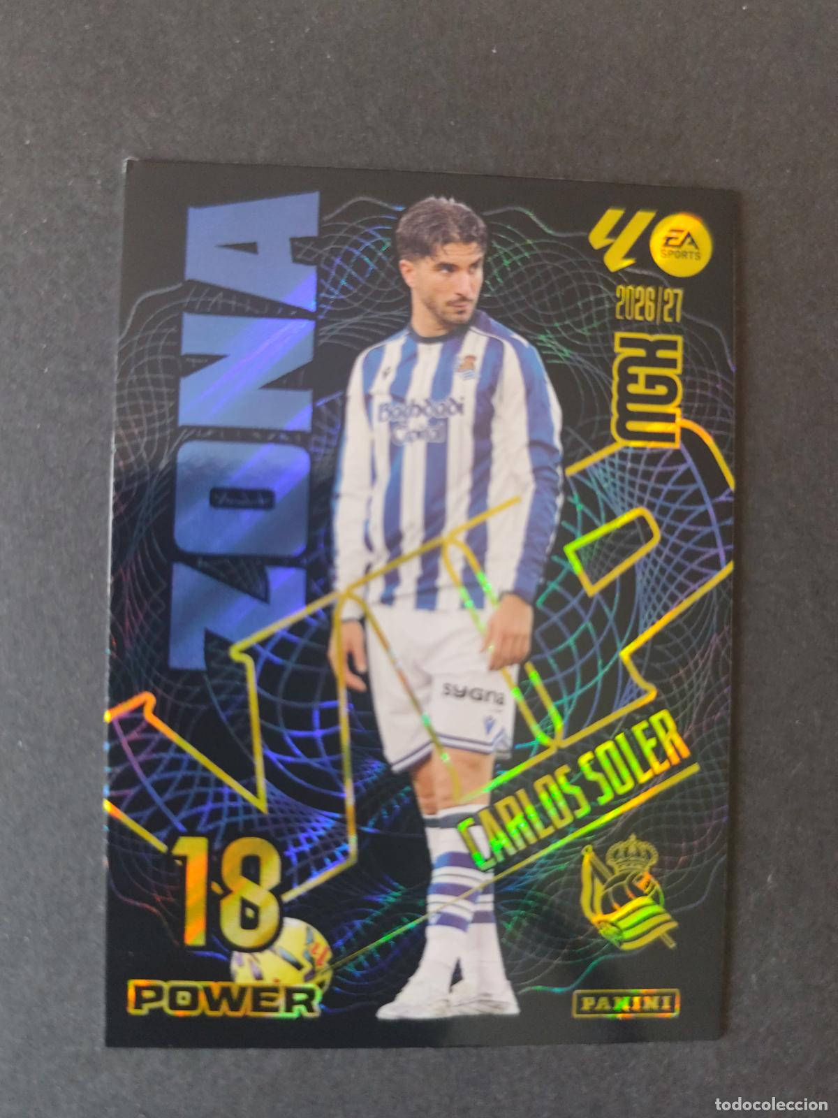 Cartes &agrave; collectionner de Football: P390 390P CARLOS SOLER REAL SOCIEDAD ZONA VIP POWER PARALELA MEGACRACKS 2026 2027 26 27